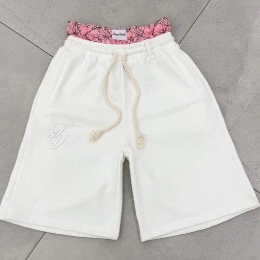 Double-Waisted Cropped Loose-Fitting Casual Shorts