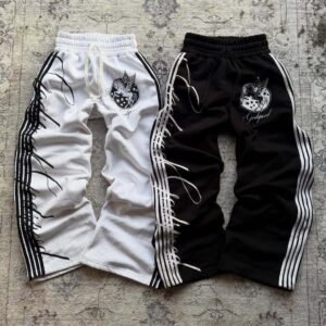 Men Women Hip Hop Side Stripes Jogging Pants