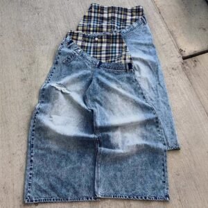 Customizable Acid Washed Streetwear Jeans - Premium