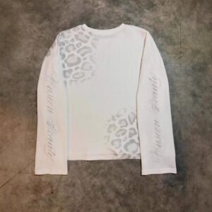 Snow Leopard Waffle Thermal Streetwear T Shirt