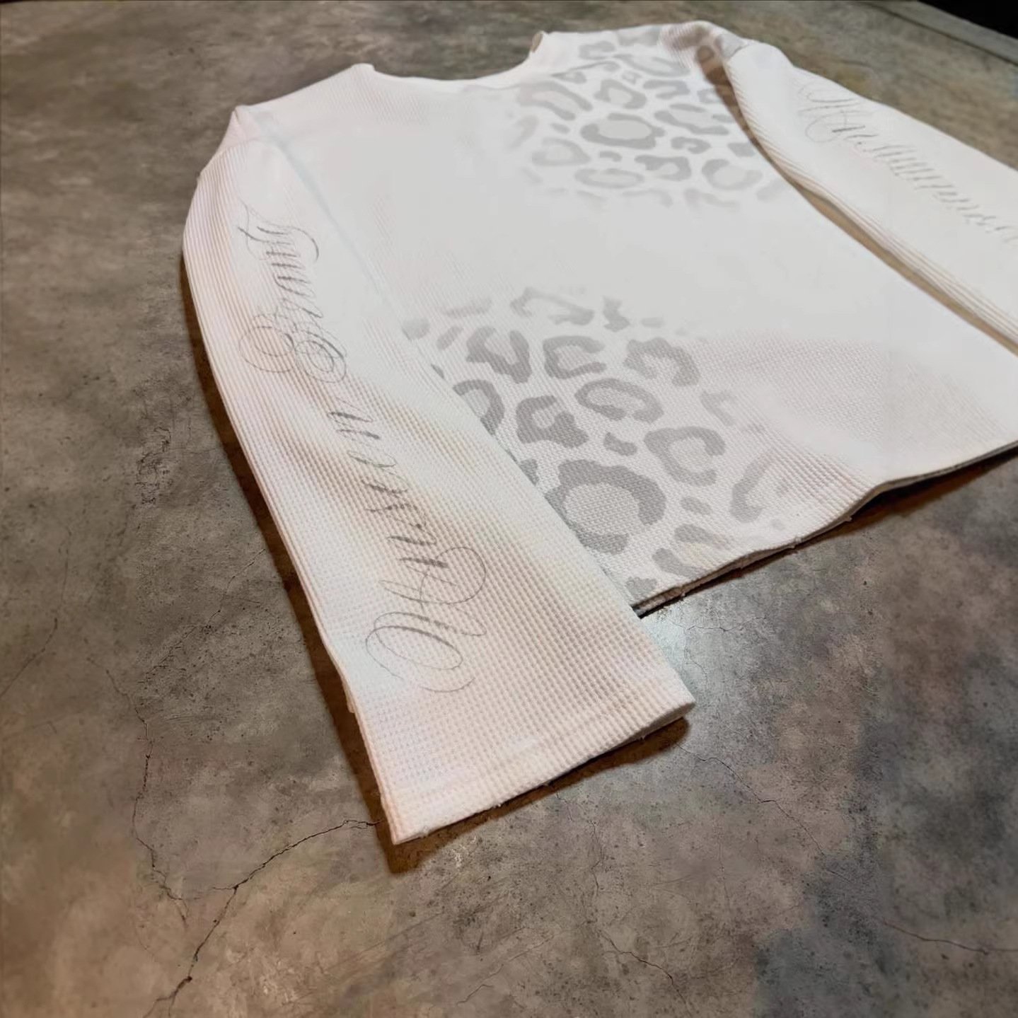 Snow Leopard Waffle Thermal Streetwear T Shirt - 图片 4