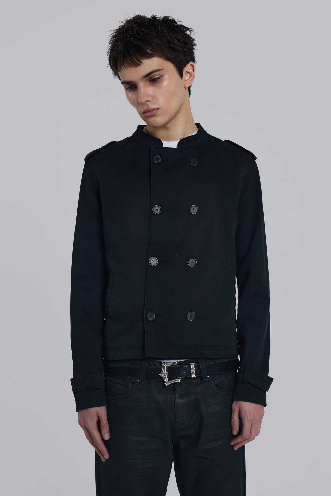 Violin Double Breasted Military Jacket - 图片 4